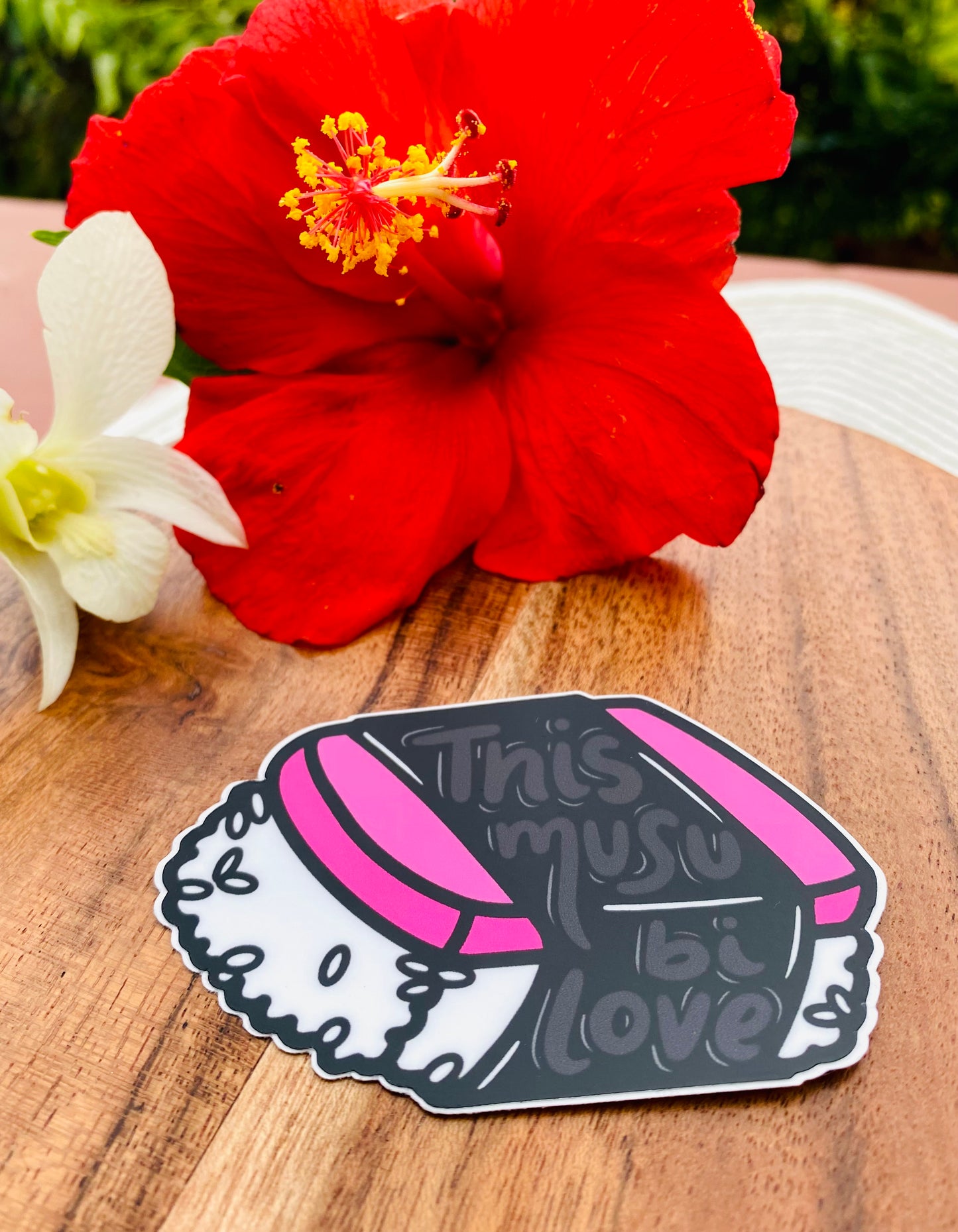 “This musubi love” sticker